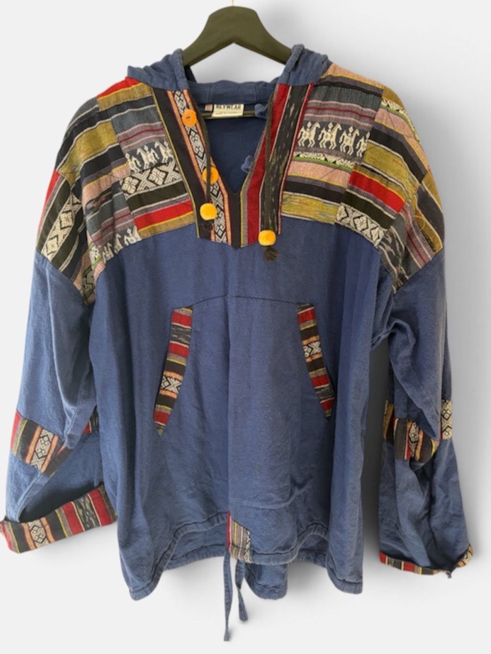 Vintage Y2K embroidery trim pullover shacket hoodie